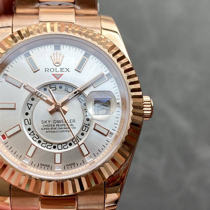 SKY-DWELLER ROSE GOLD 42 GREY DIAL