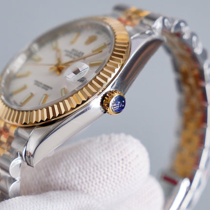 DATEJUST 41MM TWO-TONE WHITE DIAL JUBILEE BRACELET