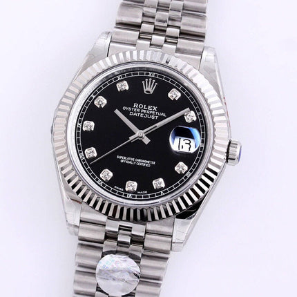 DATEJUST 41MM STAINLESS STEEL DIAMOND NUMERALS
