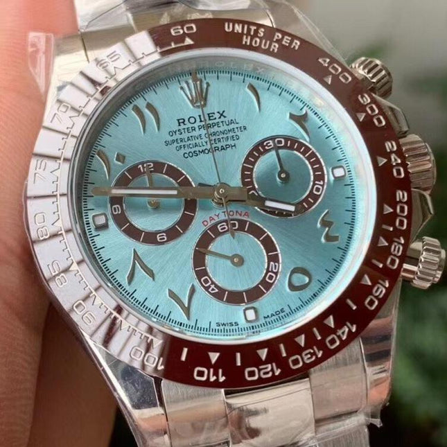 DAYTONA 116520 CUSTOM ICE BLUE CERAMIC ARABIC