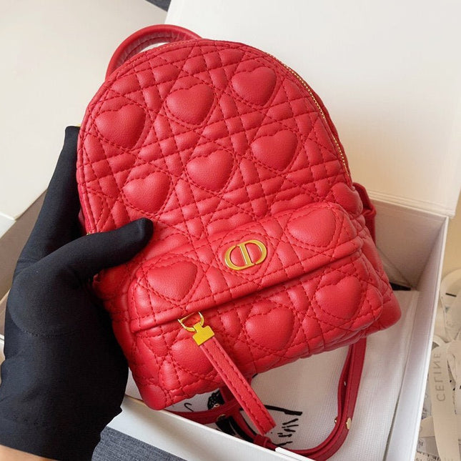 SMALL BACKPACK RED CANNAGE LAMBSKIN