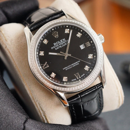 DATEJUST 41MM STEEL CASE DIAMOND NUMERALS
