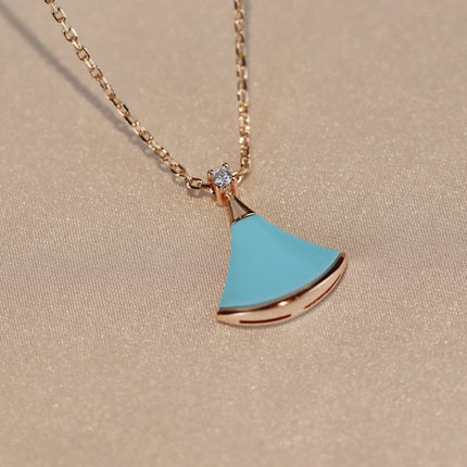 DREAM NECKLACE TURQUOISE PINK GOLD