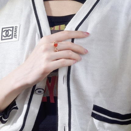 HAPPY HEART RING 1 DIAMOND