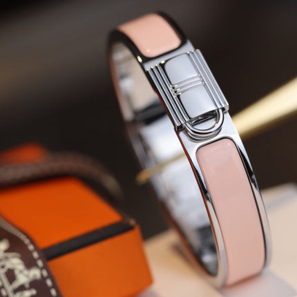 H LOCK PINK GOLD BRACELET 12MM