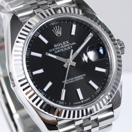 DATEJUST 41MM SILVER BLACK DIAL