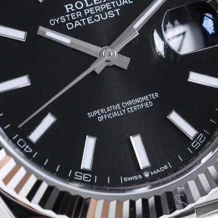 DATEJUST 41MM SILVER BLACK DIAL