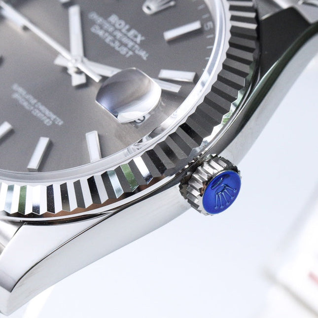 DATEJUST 41 GREY DIAL SILVER CASE