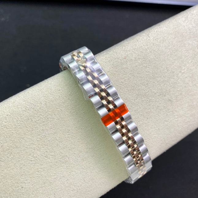DATEJUST 28 TWO-TONE PINK GOLD DIAMOND BEZEL