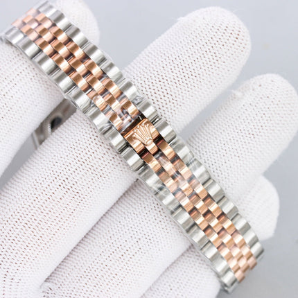 DATEJUST 31 TWO-TONE PINK GOLD STEEL GREY DIAL