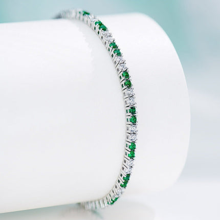 GREEN SPINEL MINI DIAMOND BRACELET