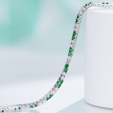 GREEN SPINEL MINI DIAMOND BRACELET