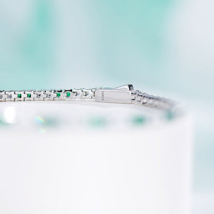 GREEN SPINEL MINI DIAMOND BRACELET