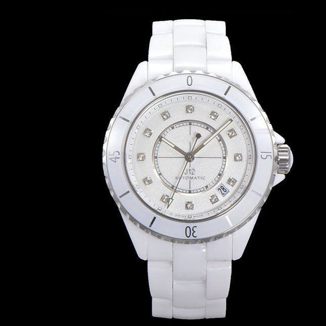 J12 38MM WHITE CERAMIC DIAMOND NUMERALS