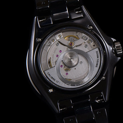 J12 38MM BLACK CERAMIC DIAMOND NUMERALS