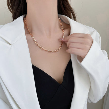 SANTOS CHAIN PINK GOLD NECKLACE
