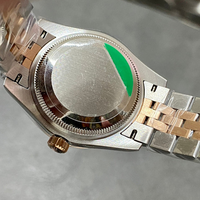 DATEJUST 31MM PINK GOLD STEEL PURPLE DIAL