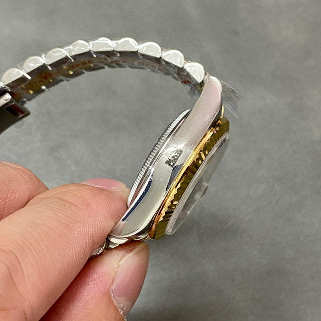 DATEJUST 31MM GOLD STEEL GREEN DIAL