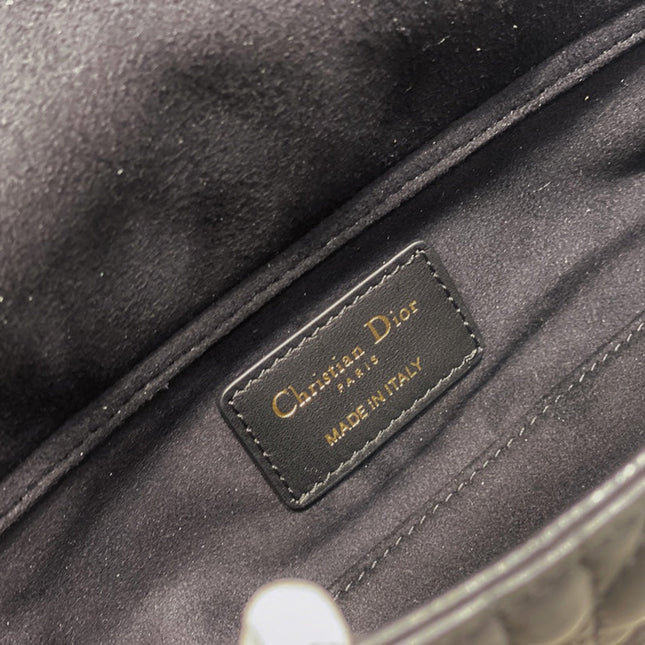 SMALL LADY D-JOY 22 BLACK LAMBSKIN