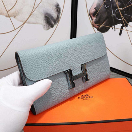 HM CLUTCH CONSTANCE 20.5 ICEBERG CALFSKIN SILVER HARDWARE