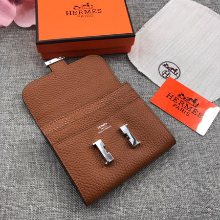 HM CONSTANCE 13 BROWN GRAINED CALFSKIN