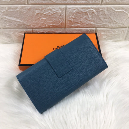 HM SNAP LOCK WALLET 19.5 AEGEAN GRAINED CALFSKIN