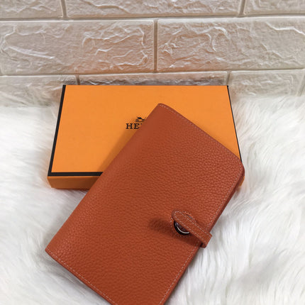 HM DOGON WALLET 20 ORANGE GRAINED CALFSKIN