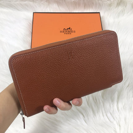 HM SILK'IN CLASSIC WALLET 20 RUSSET GRAINED CALFSKIN