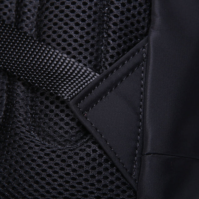 PRA BACKPACK 39 IN BLACK RE-NYLON AND SAFFIANO LEATHER