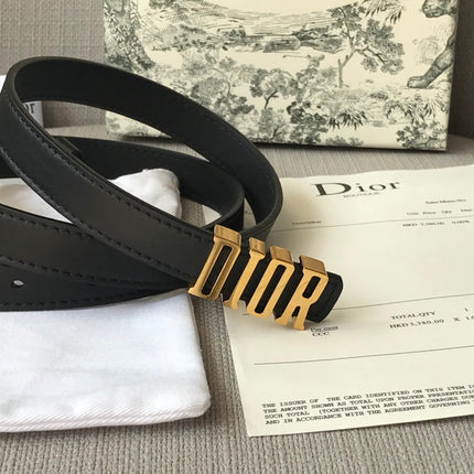 DIOR 26S BELT 20 MM IN BLACK CALFSKIN 638566