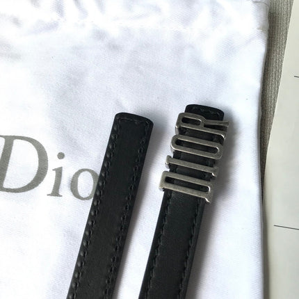 DIOR 26S BELT 20 MM IN BLACK CALFSKIN 638565