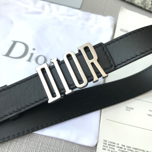 DIOR 26S BELT 30 MM IN BLACK CALFSKIN 638563