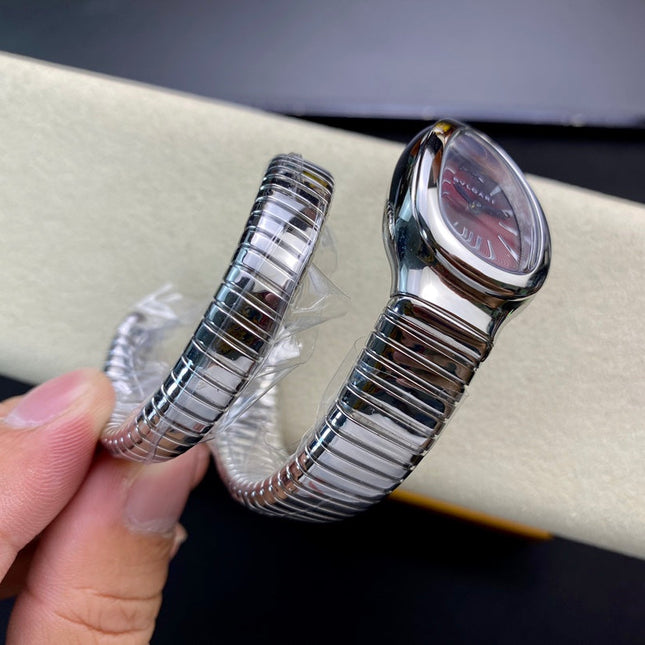 SERPENTI TUBOGAS QUARTZ STEEL RED DIAL
