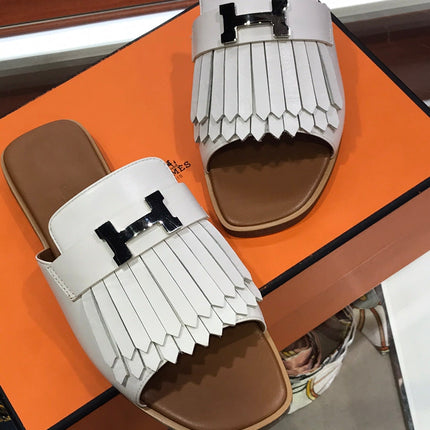 ROYAL SANDAL CARAMEL MIX WHITE LAMBSKIN