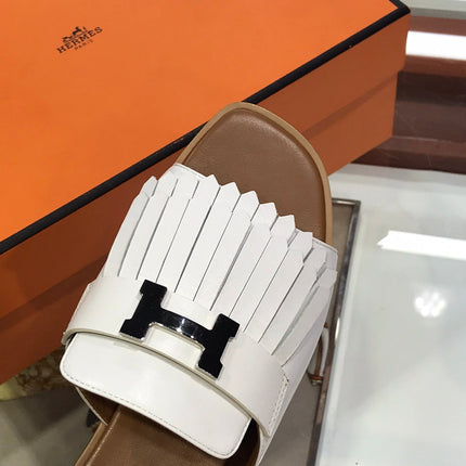 ROYAL SANDAL CARAMEL MIX WHITE LAMBSKIN