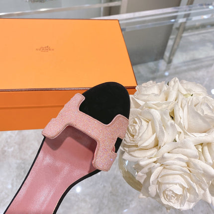 PREMIERE 70 SANDAL IN ROSE PINK MIX BLACK SUEDE