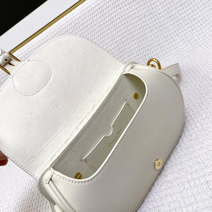 MINI BOBBY EAST-WEST 20 BAG IN WHITE CALFSKIN
