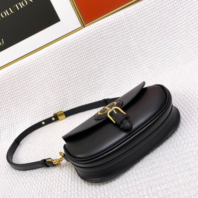 MINI BOBBY EAST-WEST 20 BAG IN BLACK CALFSKIN