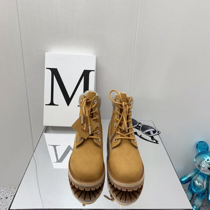 JIMMY CHOO 26S ANKLE BOOTS IN CAMEL BROWN SUEDE WITH CRYSTAL COLLAR