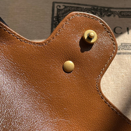 GG MARMONT MINI 16 BAG IN CINNAMON BROWN CALFSKIN