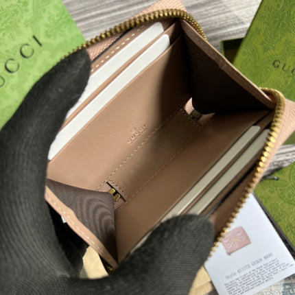 GG MARMONT MINI 11 WALLET BEIGE CALFSKIN