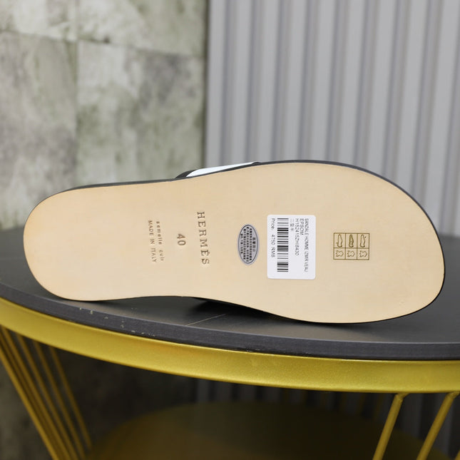 HM IZMIR SANDAL WHITE AND BLACK CALFSKIN