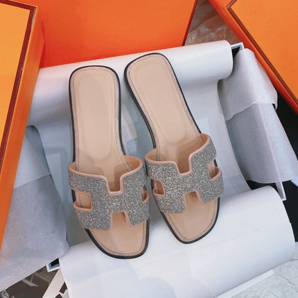 0ran Sandal Caviar Light Brown Leather