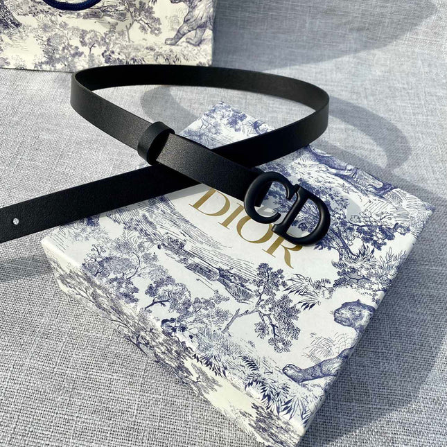 DIOR 26S BELT 20 MM IN BLACK CALFSKIN 673571
