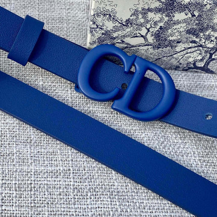 DIOR 26S BELT 20 MM IN NAVY BLUE CALFSKIN 673574
