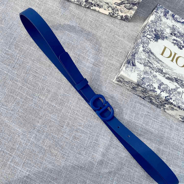 DIOR 26S BELT 20 MM IN NAVY BLUE CALFSKIN 673574