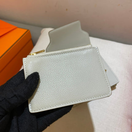 HM RoulisSlim Wallet 12.7 White Calfskin Ghw