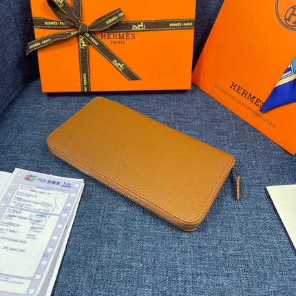 HM SILK'IN CLASSIC WALLET 19 BRONZE GRAINED CALFSKIN