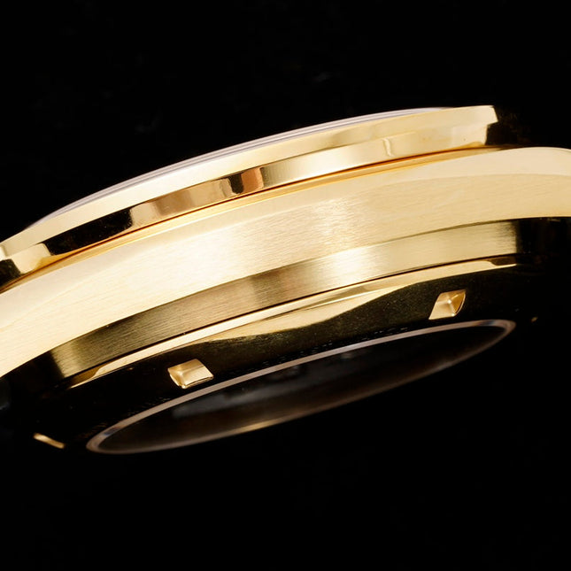 SPEEDMASTER MOONWATCH PROFESSIONAL 42 MM GOLD CASE ON BLACK LEATHER STRAP
