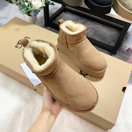 CLASSIC ULTRA MINI PLATFORM IN CIDER BROWN SUEDE